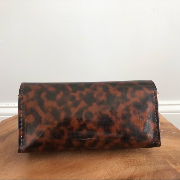 Tory Burch Tortoise Glasses Case with Gold Trim - OS - Picture 7 of 7